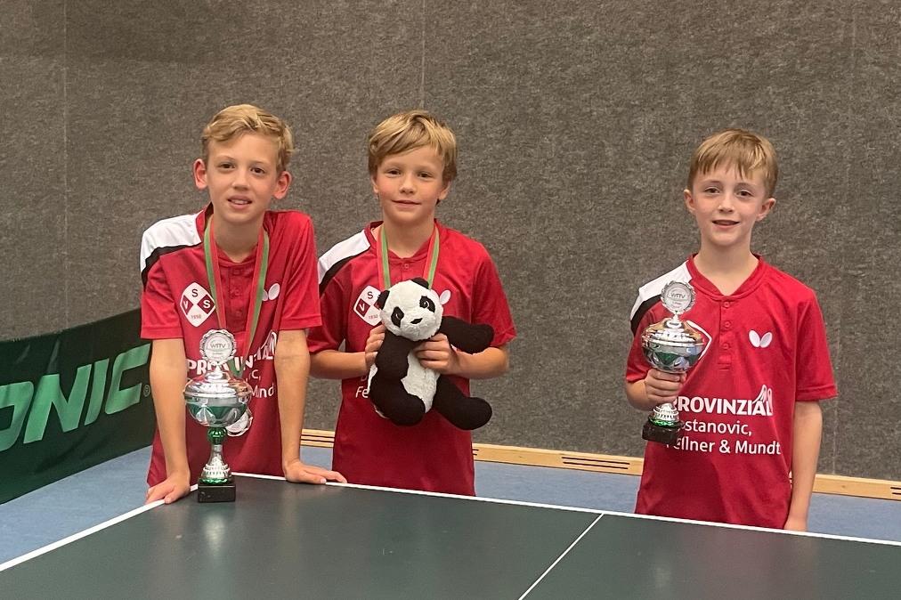 Bezirksmeister 2025 Jungen 11 Luke Konzmann, Fabius Frommeier, Fynn Altentaler